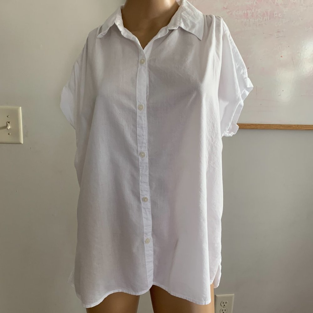 Old Navy Button Up White Shirt Lightweight